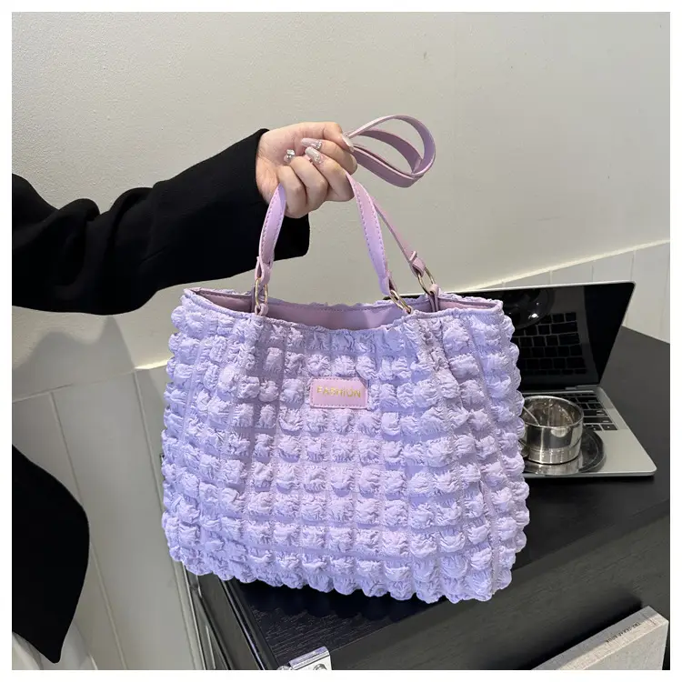 Black Korean Style Pleated Shoulder Bag for Women — feature 20