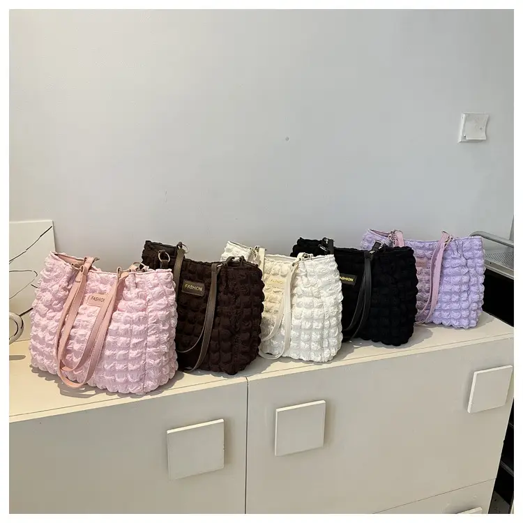 Black Korean Style Pleated Shoulder Bag for Women — feature 30
