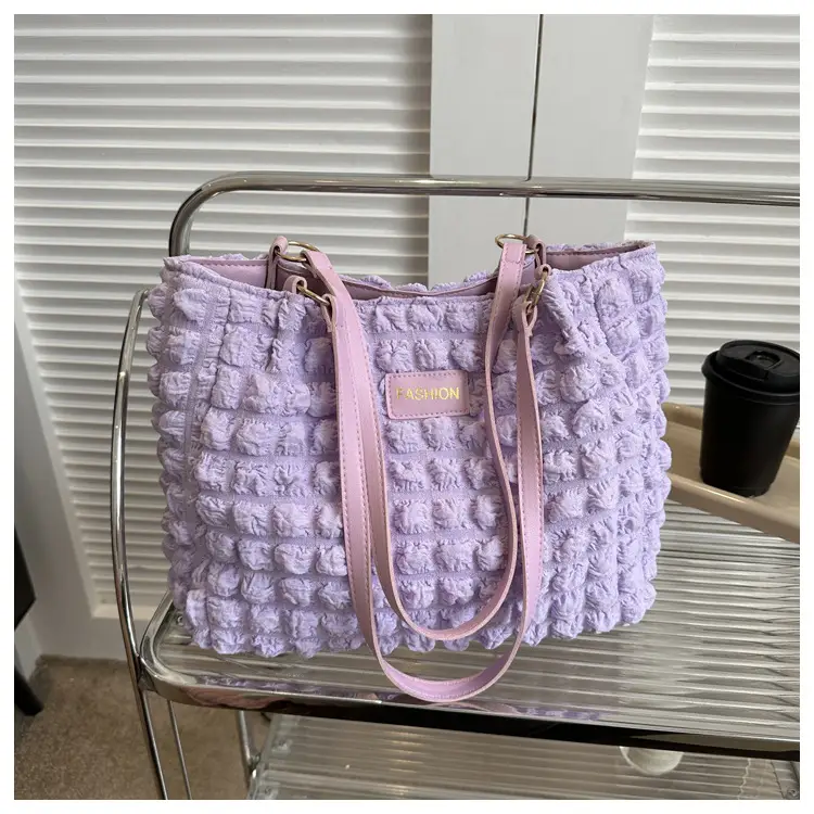 Black Korean Style Pleated Shoulder Bag for Women — feature 34