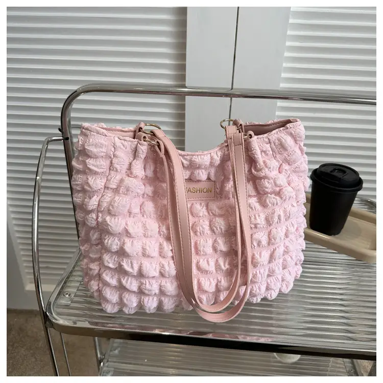 Black Korean Style Pleated Shoulder Bag for Women — feature 35