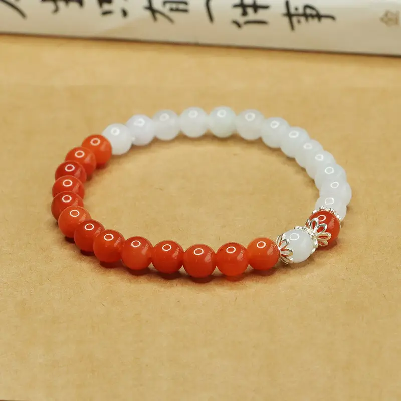 Aiyu Natural Jade Bracelet for Women S925 Silver Gold Thread - Image 4