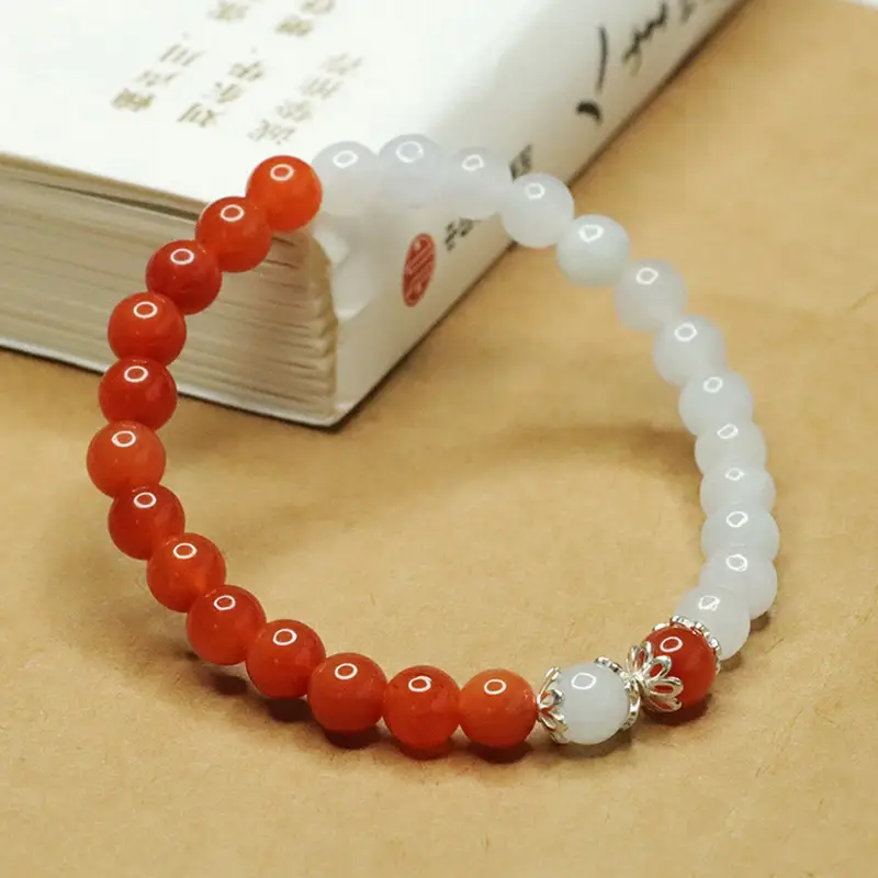 Aiyu Natural Jade Bracelet for Women S925 Silver Gold Thread - Image 5