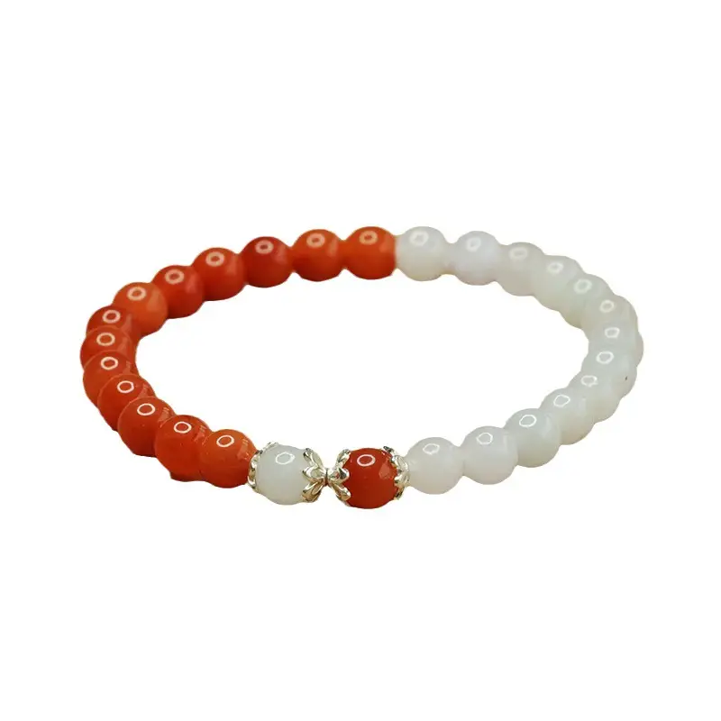 Aiyu Natural Jade Bracelet for Women S925 Silver Gold Thread - Image 6