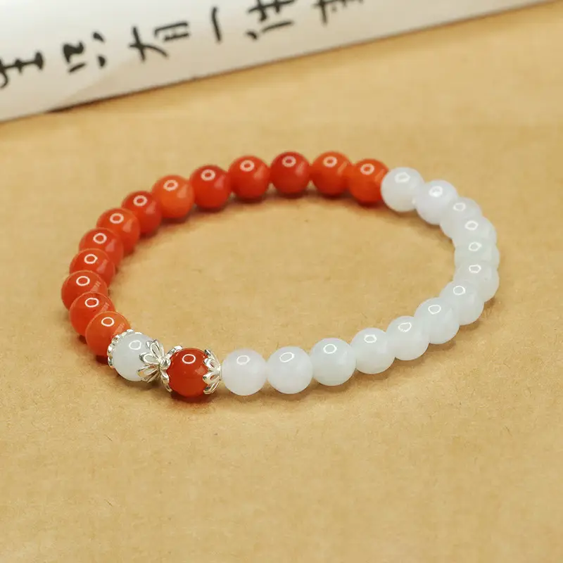 Aiyu Natural Jade Bracelet for Women S925 Silver Gold Thread — feature 5