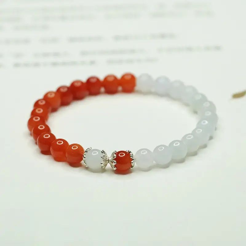 Aiyu Natural Jade Bracelet for Women S925 Silver Gold Thread — feature 7