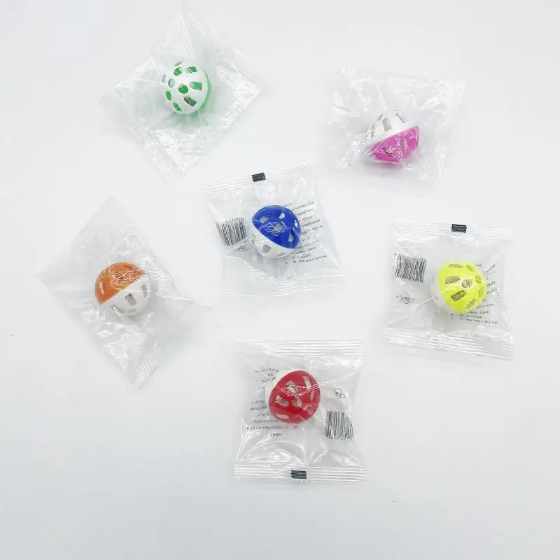 Cat Toy Bell Ball Wholesale 38mm Crinkle Paper Ball Rotating Catnip Ball Self-Entertainment Interactive Fun Pet Supplies
