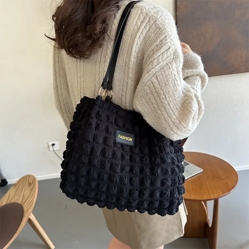 Purple Pleated Shoulder Bag for Women 2023 - Image 7