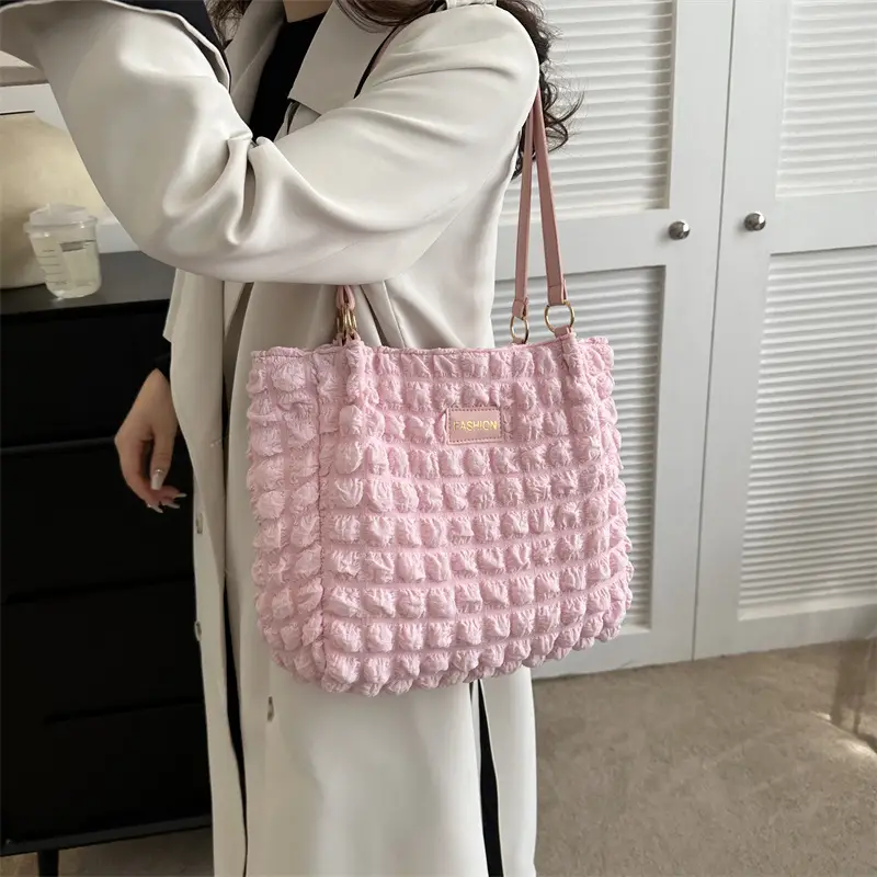 Purple Pleated Shoulder Bag for Women 2023 - Image 8