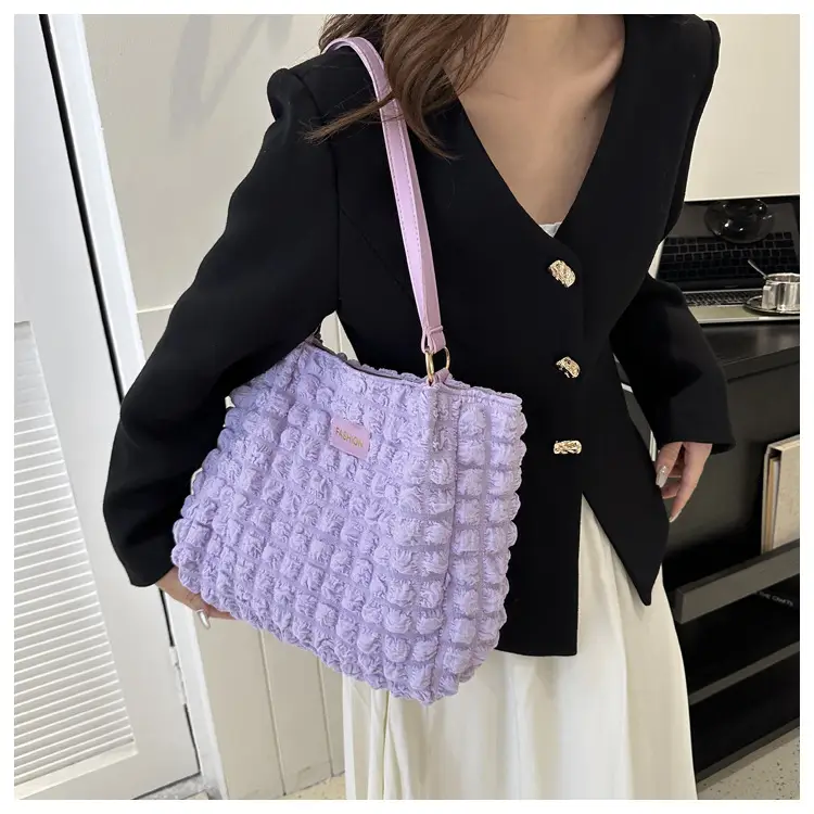 Purple Pleated Shoulder Bag for Women 2023 — feature 15