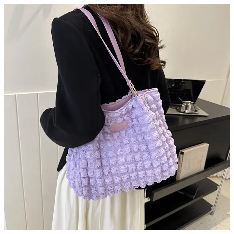Purple Pleated Shoulder Bag for Women 2023 — feature 16