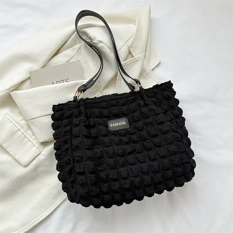 Purple Pleated Shoulder Bag for Women 2023 - Image 2