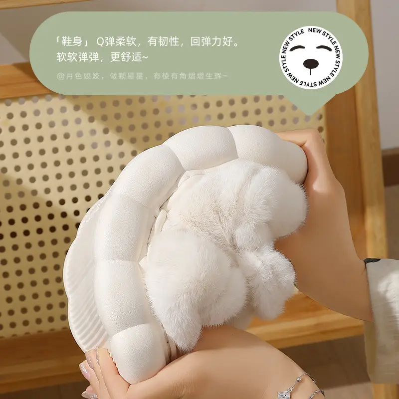 Women's Winter Cute Cartoon Indoor Home Slippers with Heel Cover, Men's Plush Warm Cotton Shoes for Winter Wholesale