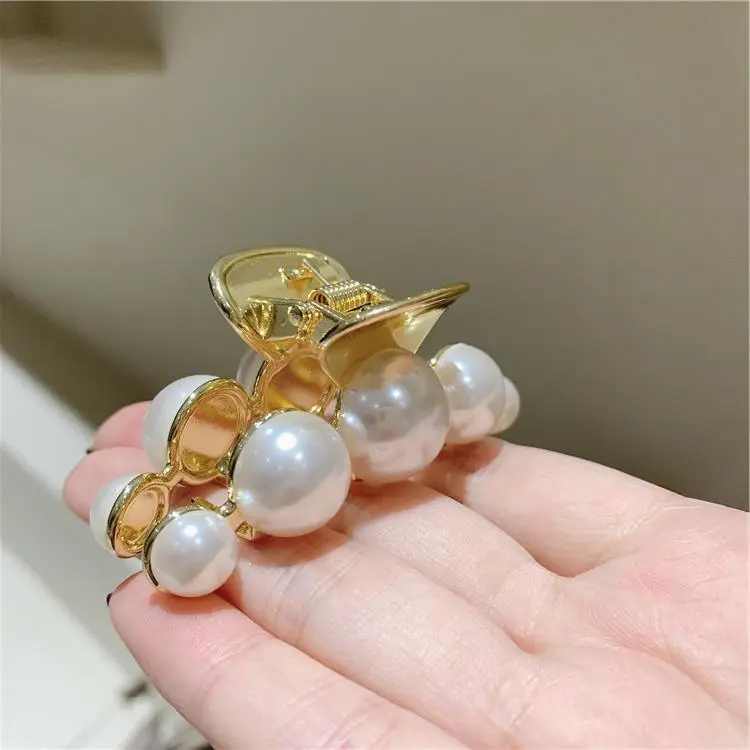 Gold Pearl Hairpin for Women Large Clip — feature 20