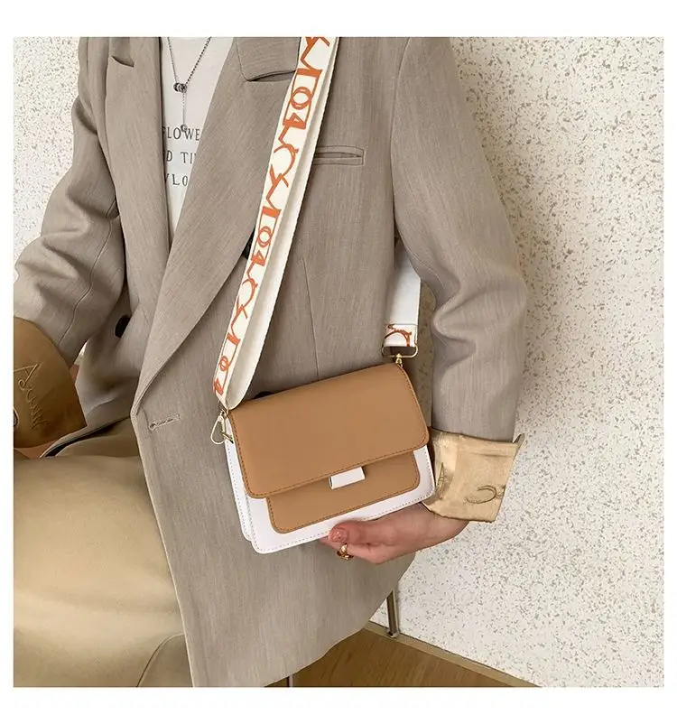 Women Crossbody Bag Brown Leather Retro Wide Strap 2026 — feature 18