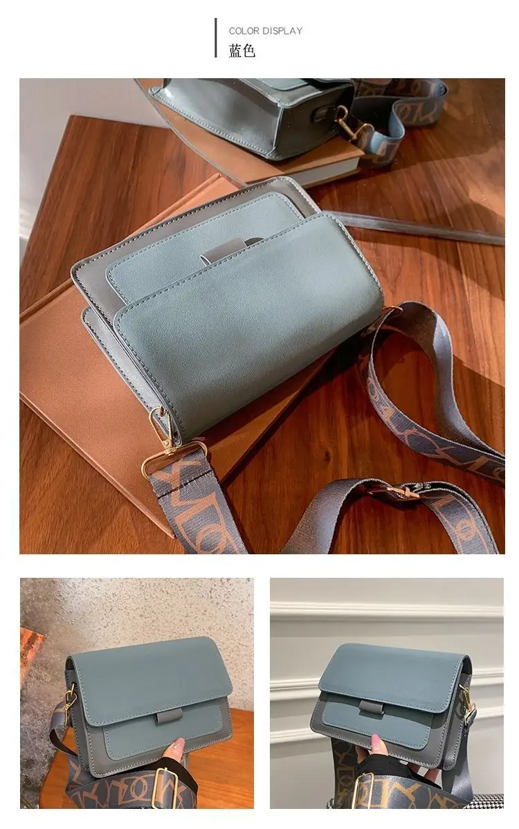 Women Crossbody Bag Brown Leather Retro Wide Strap 2026 — feature 6