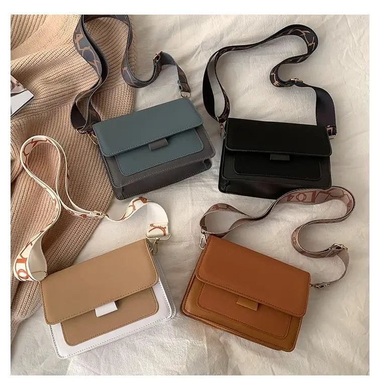 Women Crossbody Bag Brown Leather Retro Wide Strap 2026 — feature 8