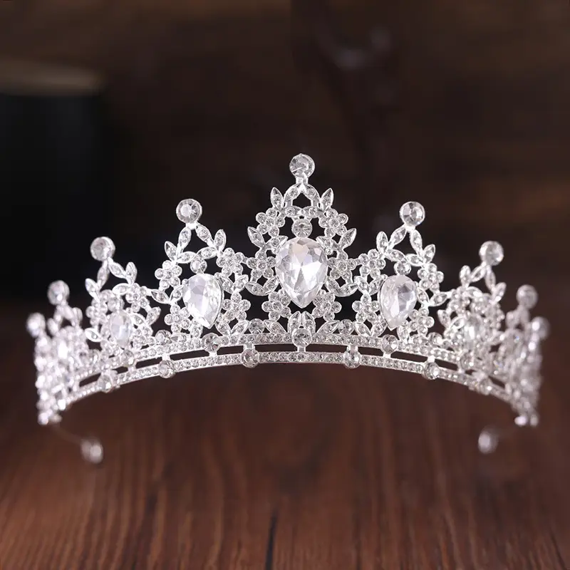 Bride Crown Red Baroque Tiara for Wedding Dress Accessories - Image 13