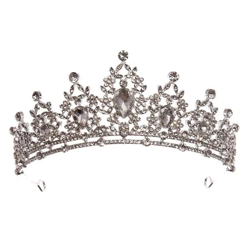 Bride Crown Red Baroque Tiara for Wedding Dress Accessories - Image 16