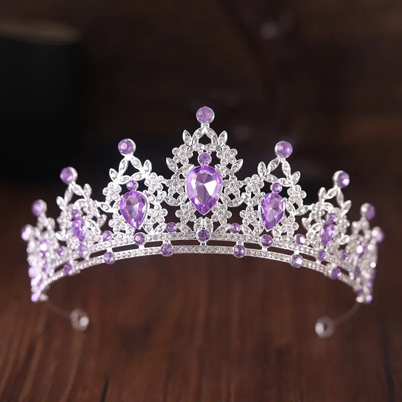 Bride Crown Red Baroque Tiara for Wedding Dress Accessories — feature 10