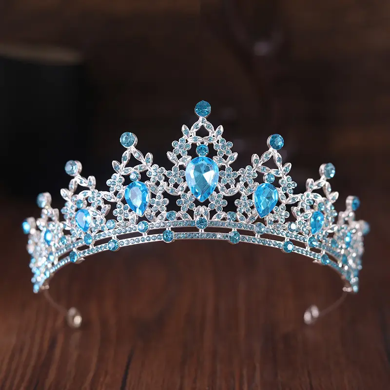 Bride Crown Red Baroque Tiara for Wedding Dress Accessories — feature 7