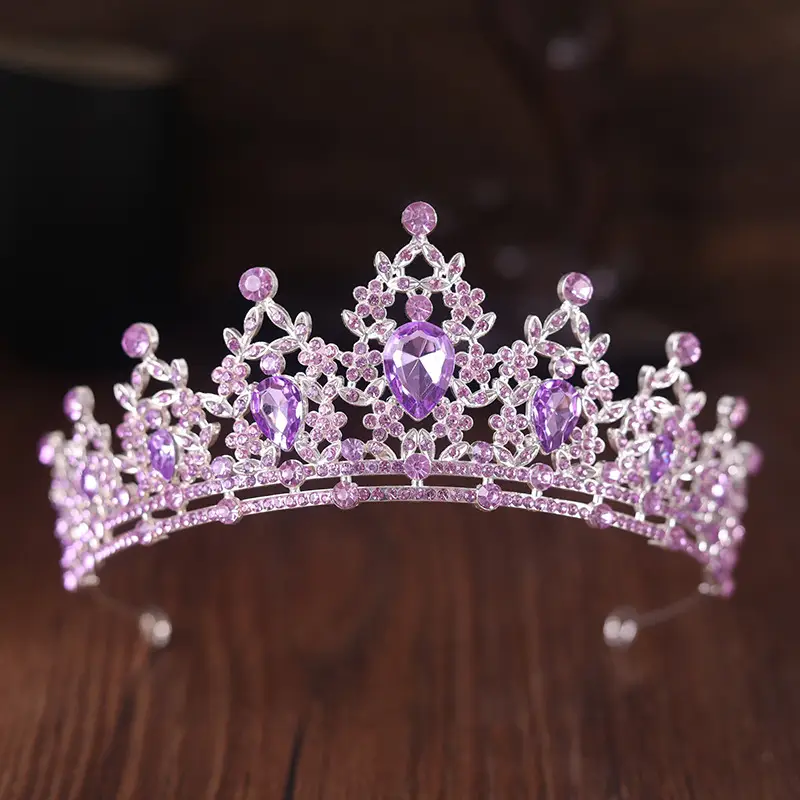 Bride Crown Red Baroque Tiara for Wedding Dress Accessories — feature 9