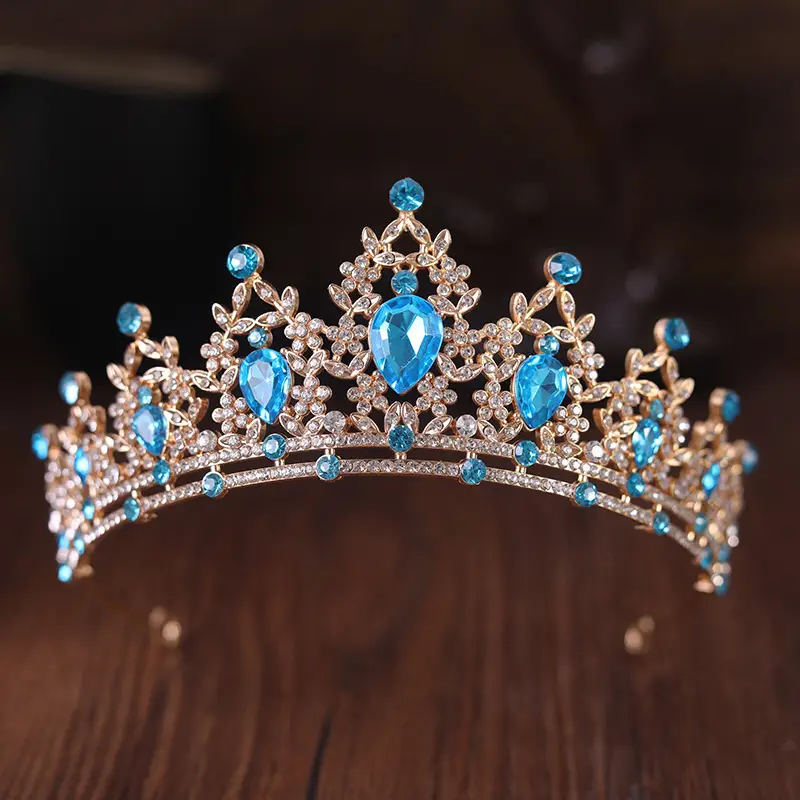 Bride Crown Red Baroque Tiara for Wedding Dress Accessories - Image 10