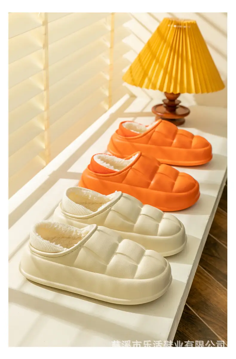 Waterproof Cotton Shoes for Women with Thick Soles for Outer Wear Soft Plush Home Indoor Warm Cotton Slippers for Men Winter Wholesale — feature 15