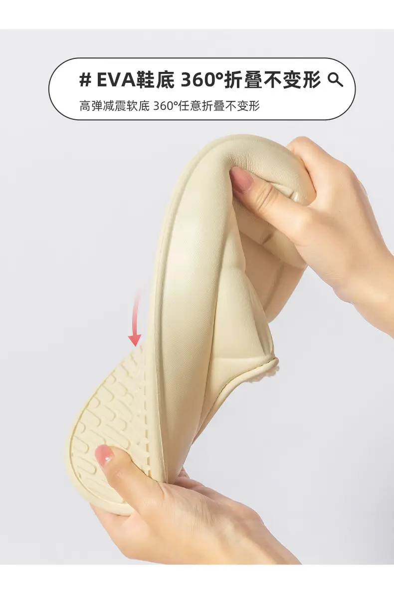 Waterproof Cotton Shoes for Women with Thick Soles for Outer Wear Soft Plush Home Indoor Warm Cotton Slippers for Men Winter Wholesale — feature 9
