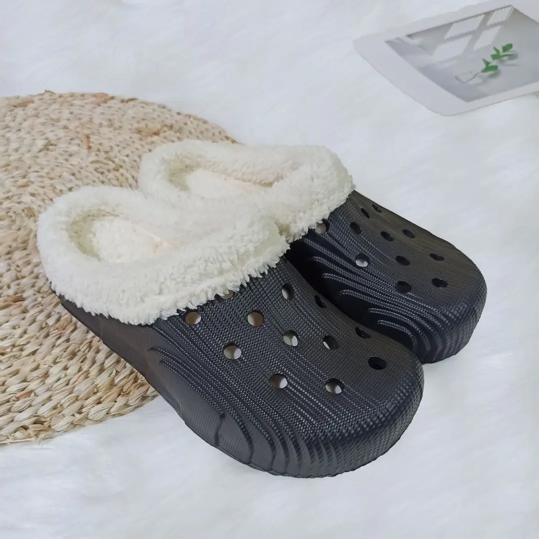 New factory wholesale winter men's and women's cotton slippers non-slip trendy thick-soled indoor and outdoor slip-on home shoes — feature 4