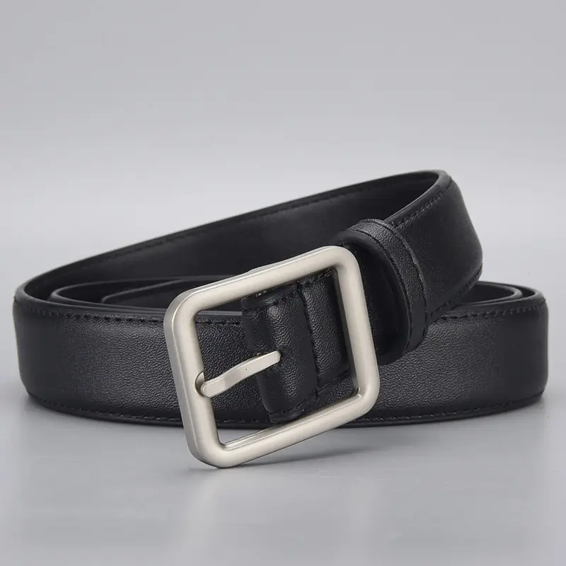 Women's Korean Style Square Buckle Leather Belt - Image 6