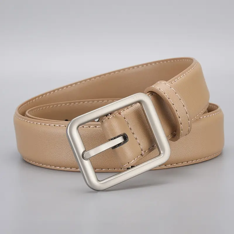 Women's Korean Style Square Buckle Leather Belt - Image 7
