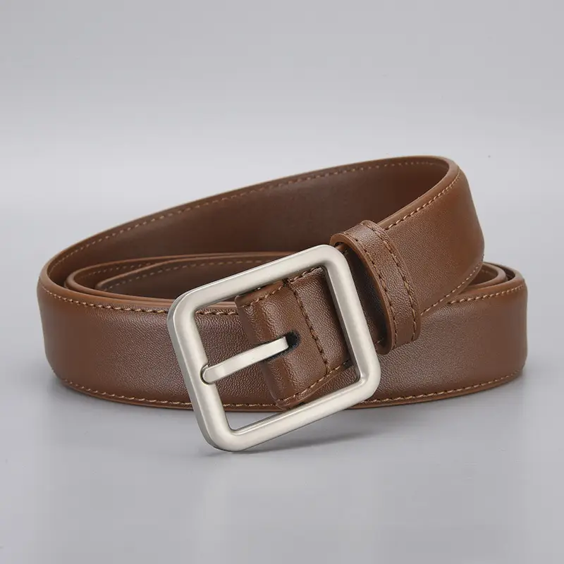 Women's Korean Style Square Buckle Leather Belt - Image 8