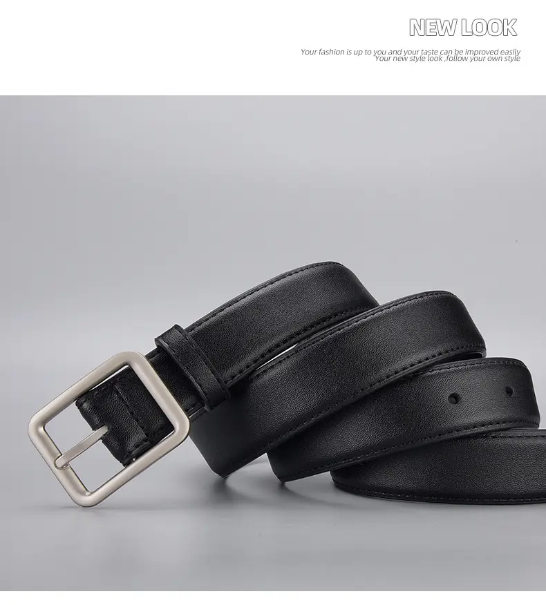 Women's Korean Style Square Buckle Leather Belt — feature 19