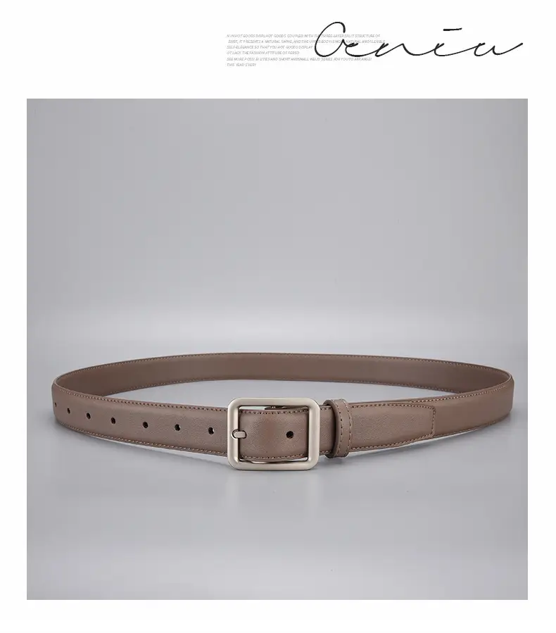 Women's Korean Style Square Buckle Leather Belt — feature 24