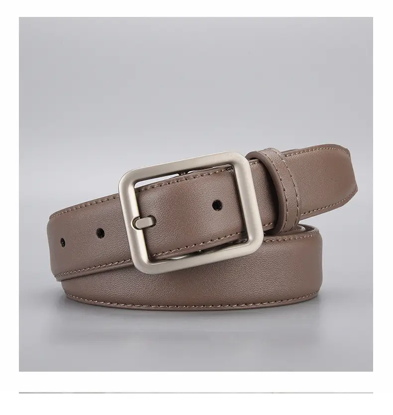 Women's Korean Style Square Buckle Leather Belt — feature 26