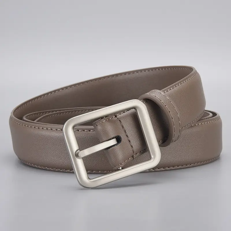 Women's Korean Style Square Buckle Leather Belt - Image 4