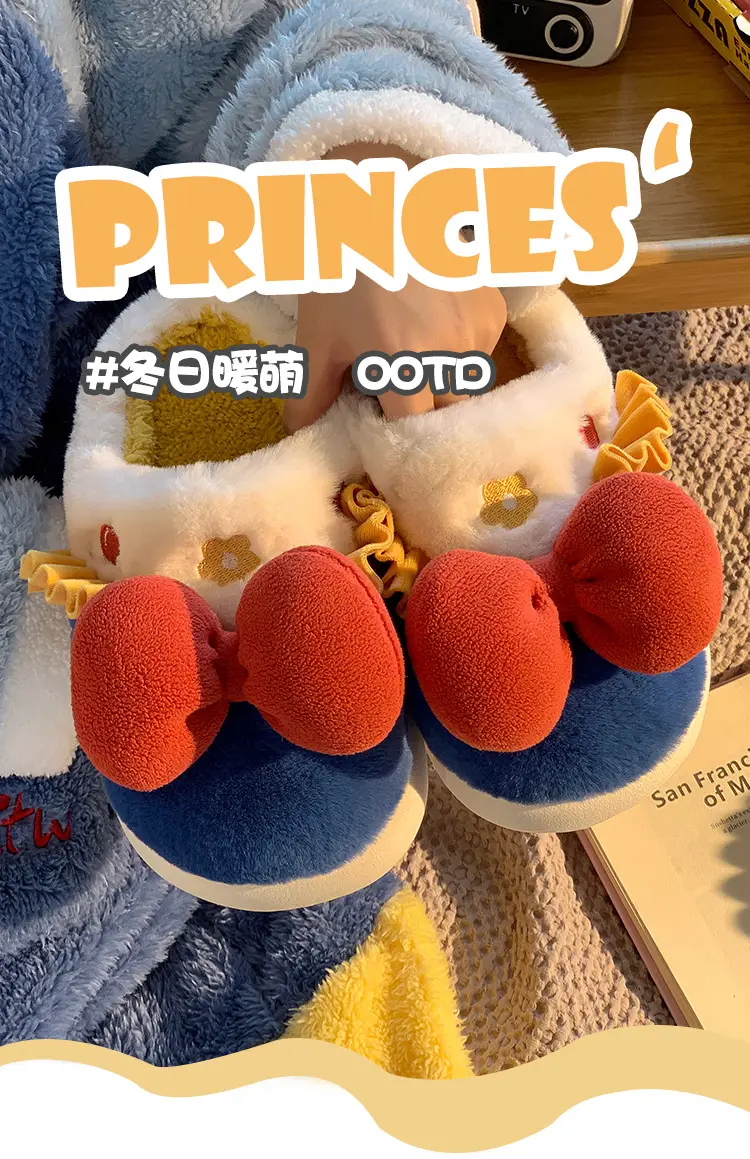 Cute Sheep Fluffy Slippers for Women Pink Winter — feature 11