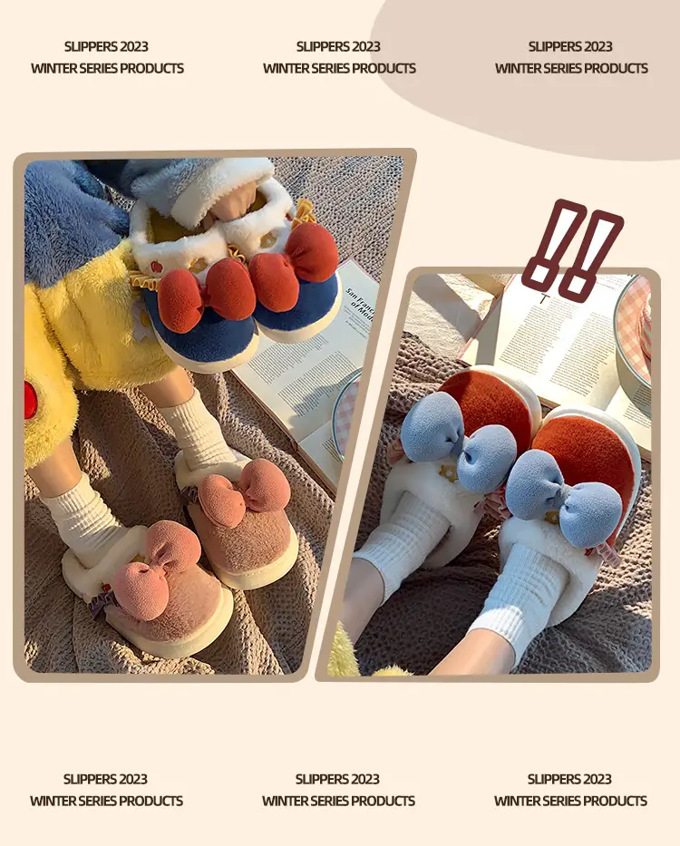 Cute Sheep Fluffy Slippers for Women Pink Winter — feature 17