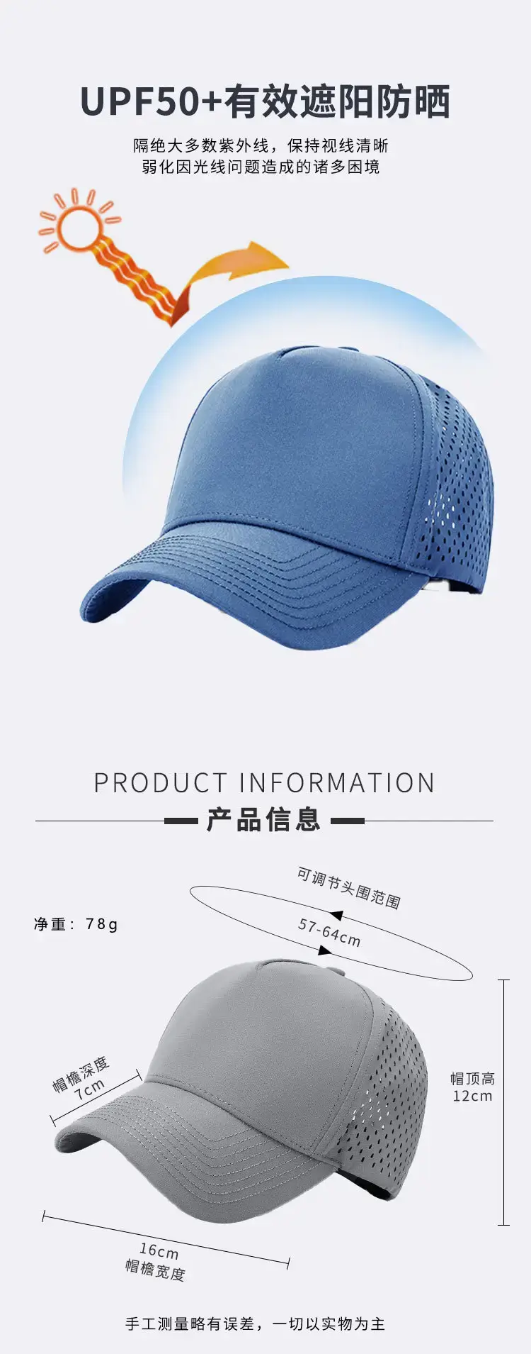 Gray Mesh Baseball Cap with Venting — feature 3