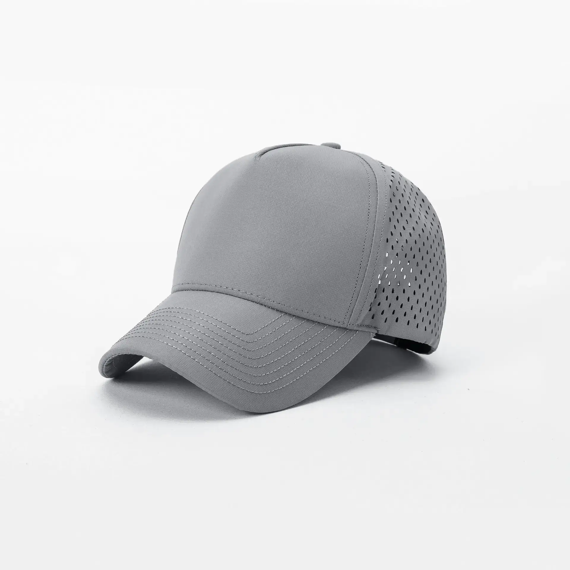 Gray Mesh Baseball Cap with Venting - Image 2