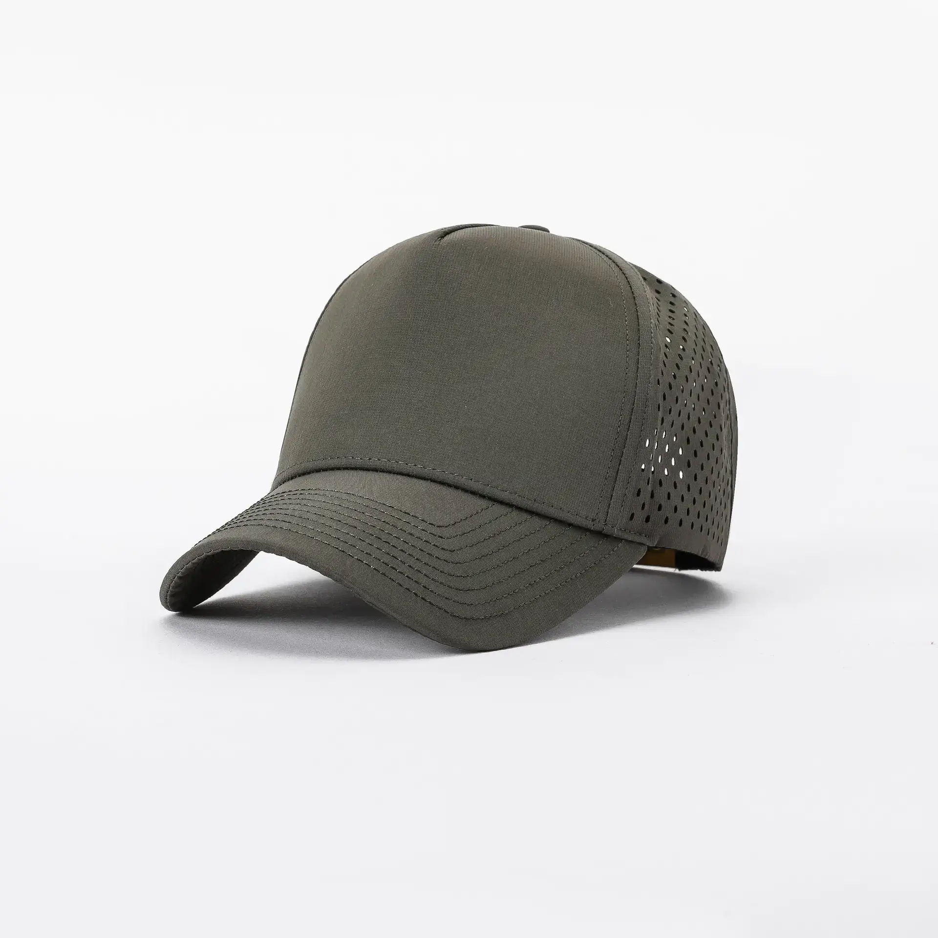 Gray Mesh Baseball Cap with Venting - Image 3
