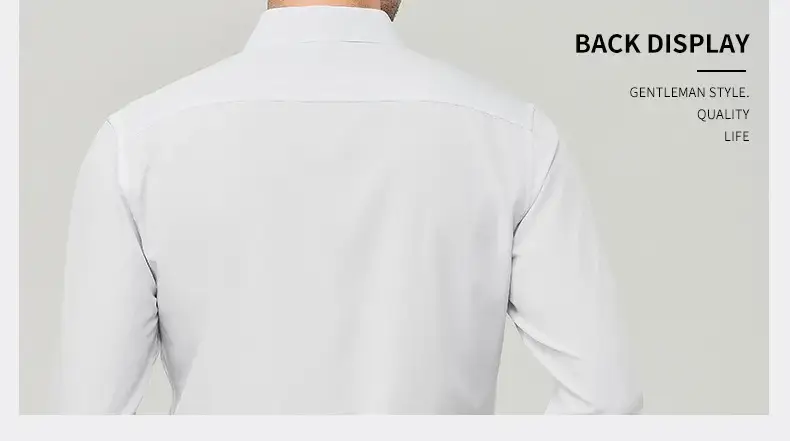 White Formal Men's Shirts Four-Way Stretch Long Sleeve — feature 24