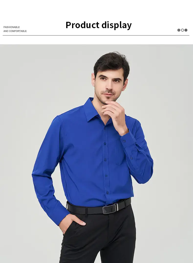 White Formal Men's Shirts Four-Way Stretch Long Sleeve — feature 32