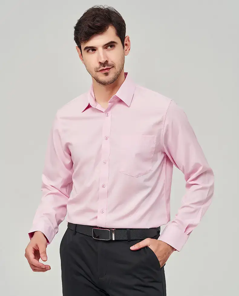 White Formal Men's Shirts Four-Way Stretch Long Sleeve — feature 34