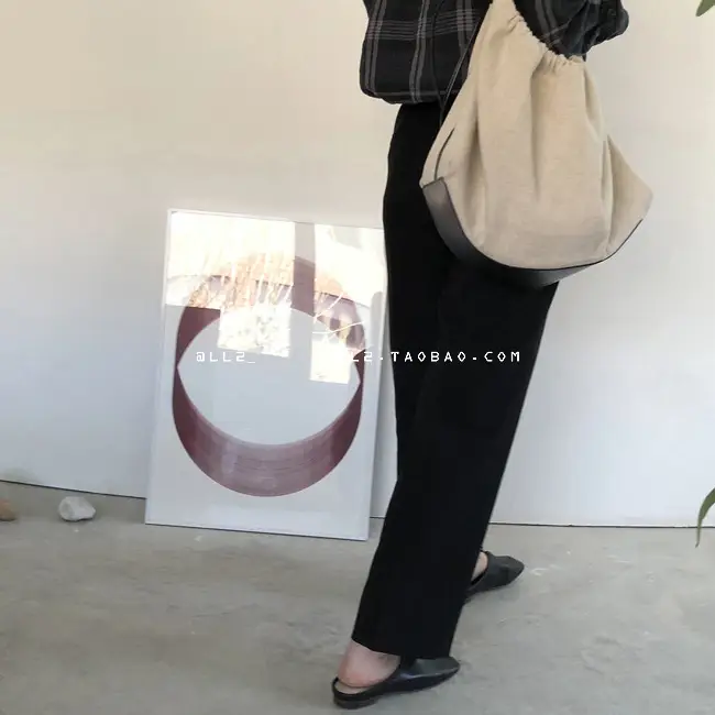 Canvas Crossbody Bag Women 2026 Ins Niche Patchwork Travel Bag