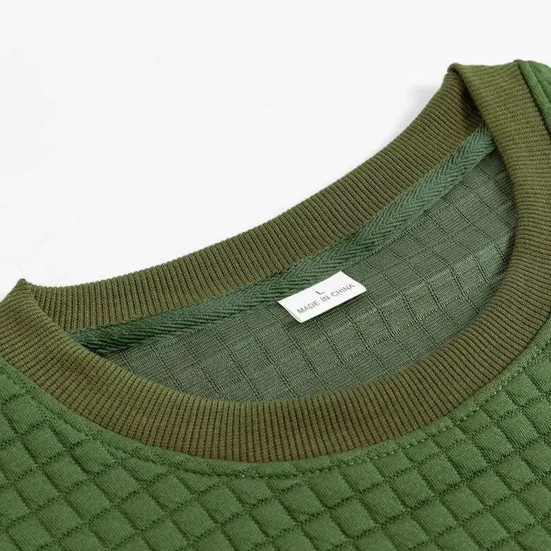 Men's Long Sleeve Waffle Knit T-Shirt Beige — feature 35