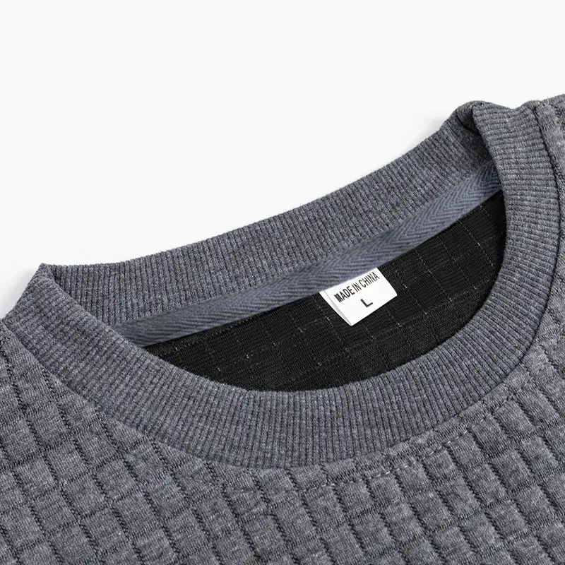 Men's Long Sleeve Waffle Knit T-Shirt Beige — feature 52