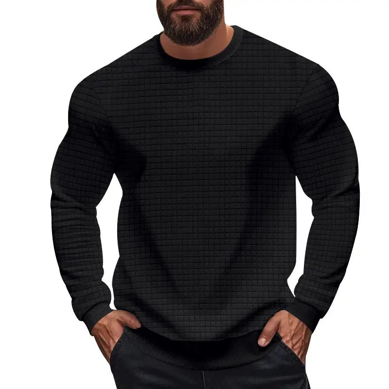 Men's Long Sleeve Waffle Knit T-Shirt Beige - Image 3