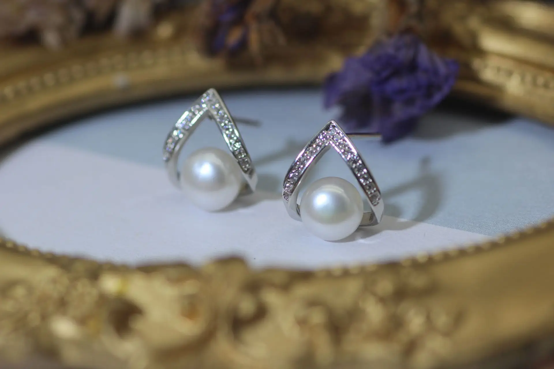 Pearl Earrings 925 Silver Needle Natural Freshwater Pearl 2024 Birthday Gift — feature 5