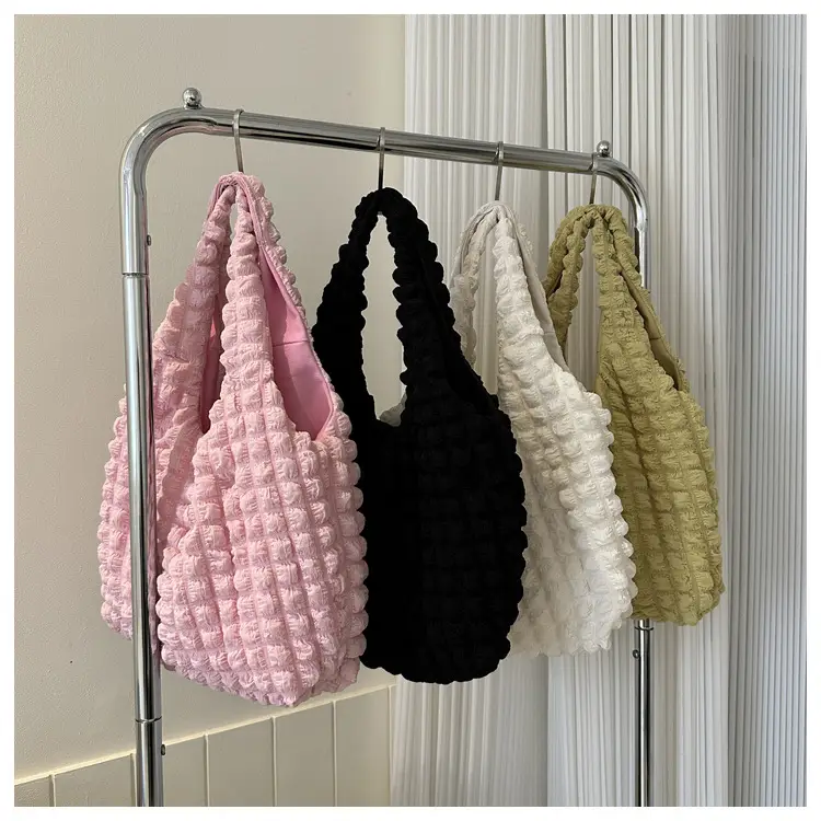 2023 Black Cloud Pleated Shoulder Bag for Women — feature 24